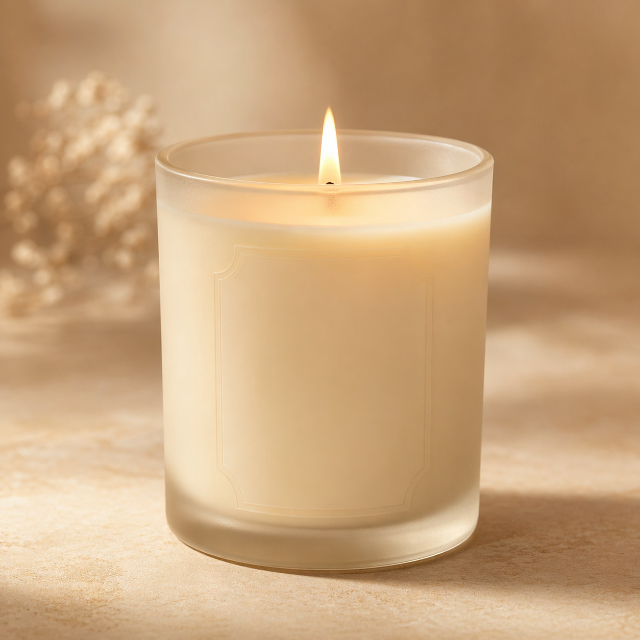 Lit remembrance candle