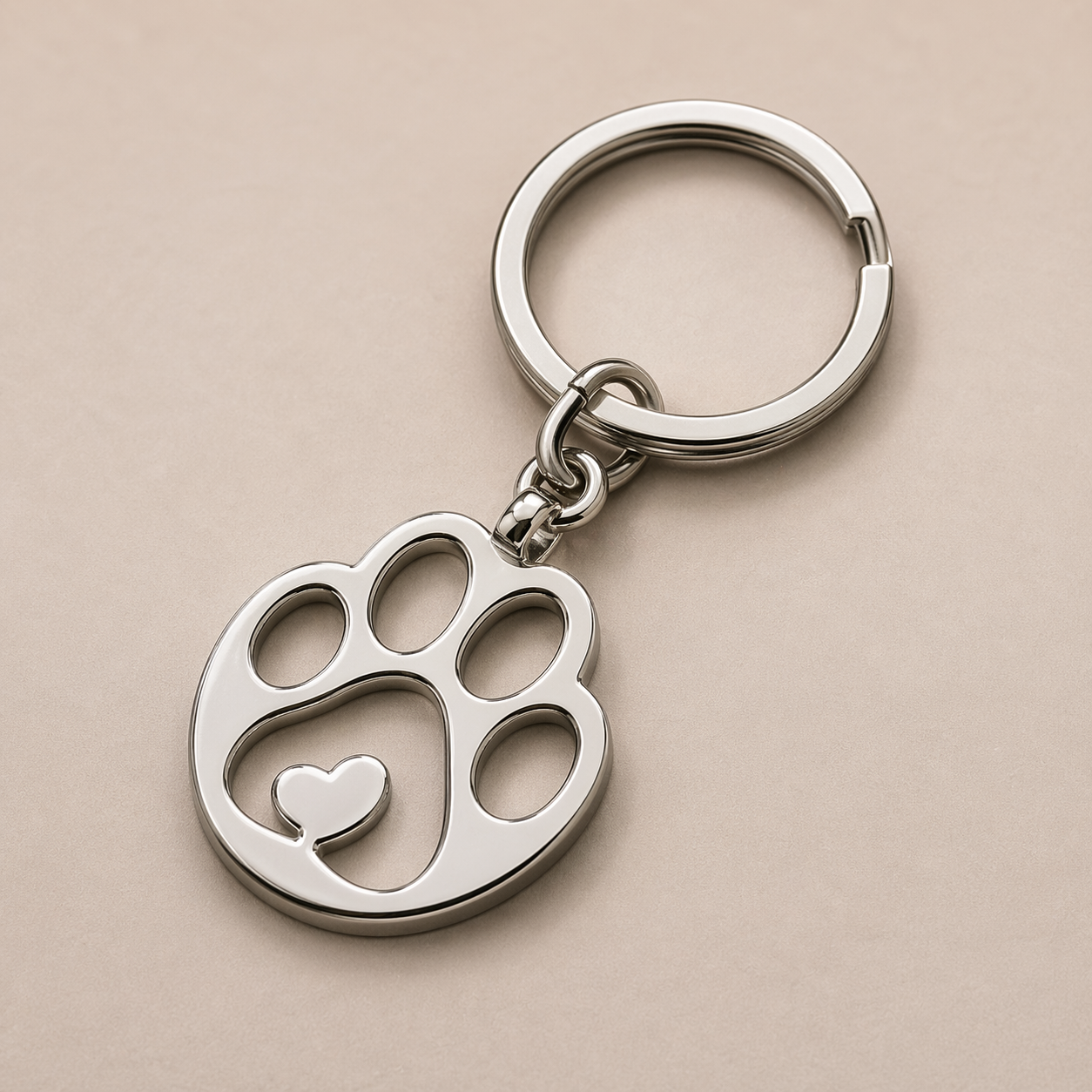 Paw Print Keychain